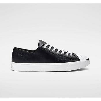 Converse Jack Purcell Kožené Cierne - Panske Nízké Tenisky